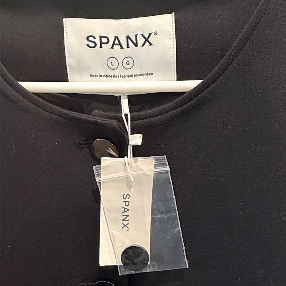 Spanx Black Women's Jacket Ponte Bomber Jacket. Size Large - Picture 6 of 6